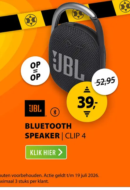 Aanbieding: JBL CLIP 4 Zwart