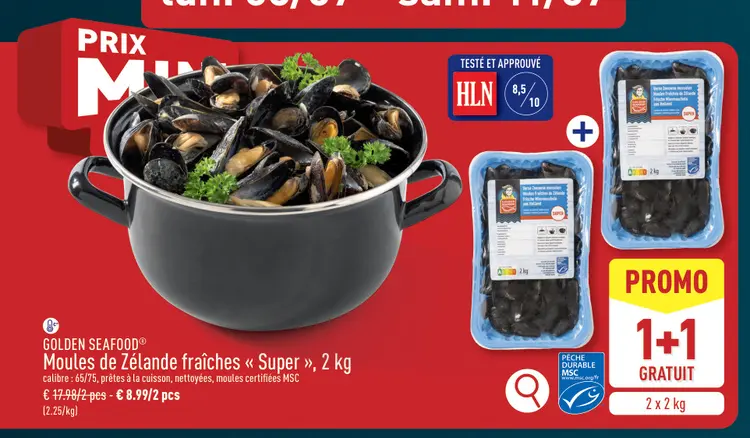 Offre: Moules de Zélande fraîches