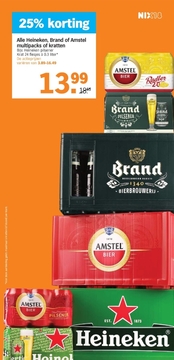 Aanbieding: Alle Heineken, Brand of Amstel multipacks of kratten