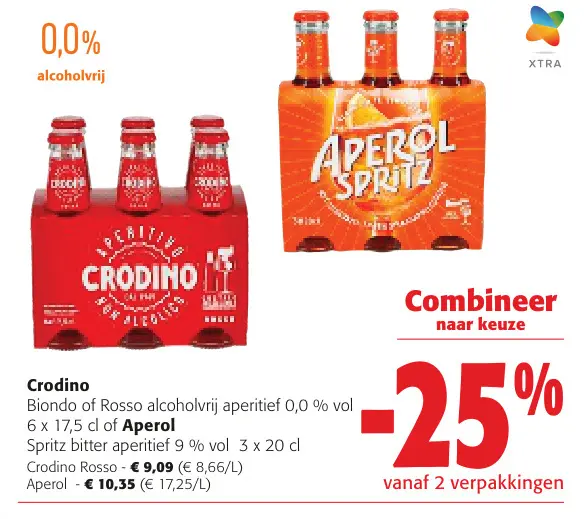 Promotie: Crodino Biondo of Rosso alcoholvrij aperitief