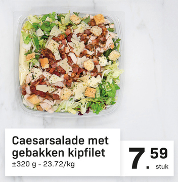 Aanbieding: Caesarsalade met gebakken kipfilet