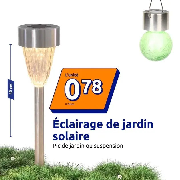Offre: Éclairage de jardin solaire