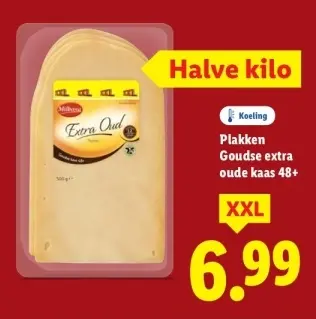 Aanbieding: Plakken Goudse extra oude kaas 48+