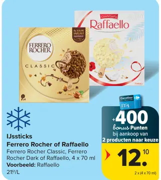 Aanbieding: IJssticks Ferrero Rocher of Raffaello