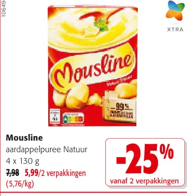 Promotie: Mousline aardappelpuree Natuur