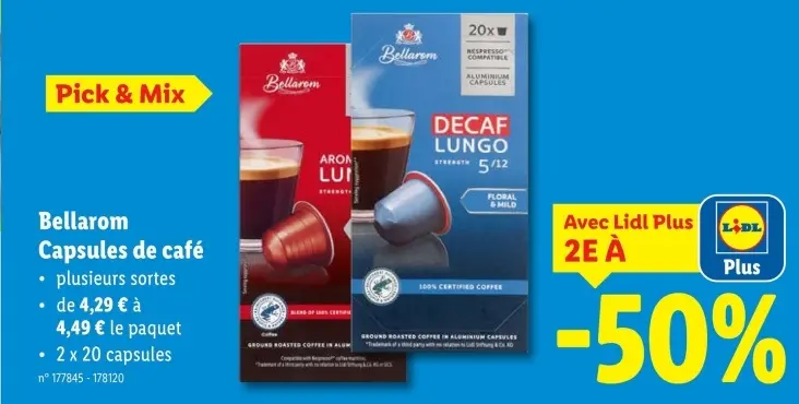 Offre: Capsules de café