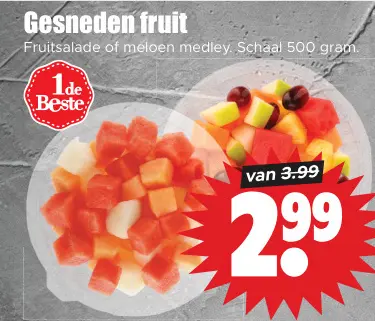 Aanbieding: Gesneden fruit