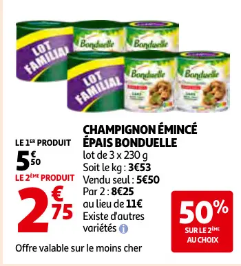 Promotie: Champignon émincé épais