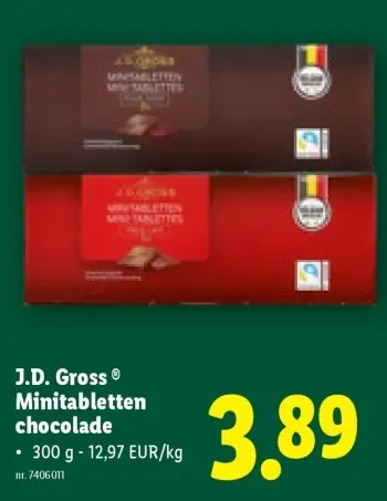 Promotie: Minitabletten chocolade