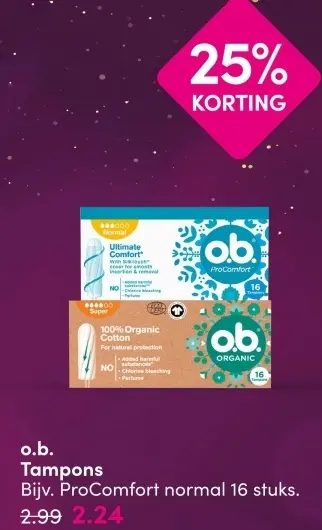 Aanbieding: Tampons