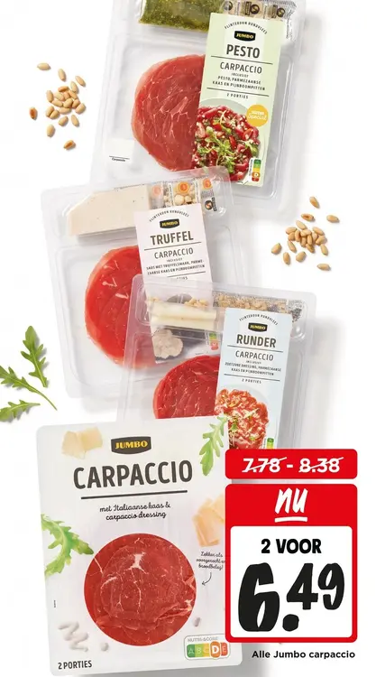 Aanbieding: Alle Jumbo carpaccio