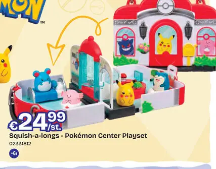 Aanbieding: Squish-a-longs - Pokémon Center Playset