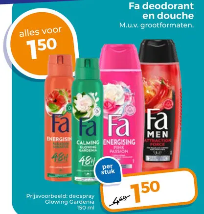 Aanbieding: Deodorant en douche