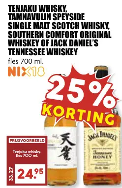 Aanbieding: Whisky van verschillende merken