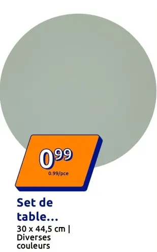 Offre: Set de table