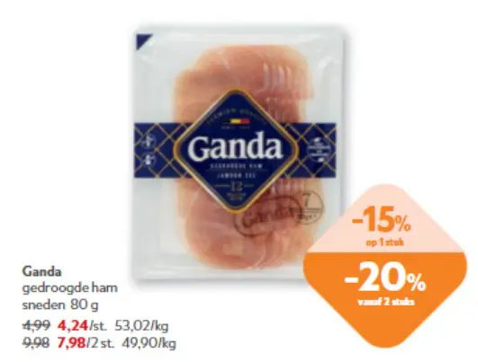 Promotie: gedroogde ham