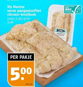 Aanbieding: Vis Marine verse pangasiusfilet citroen-knoflook
