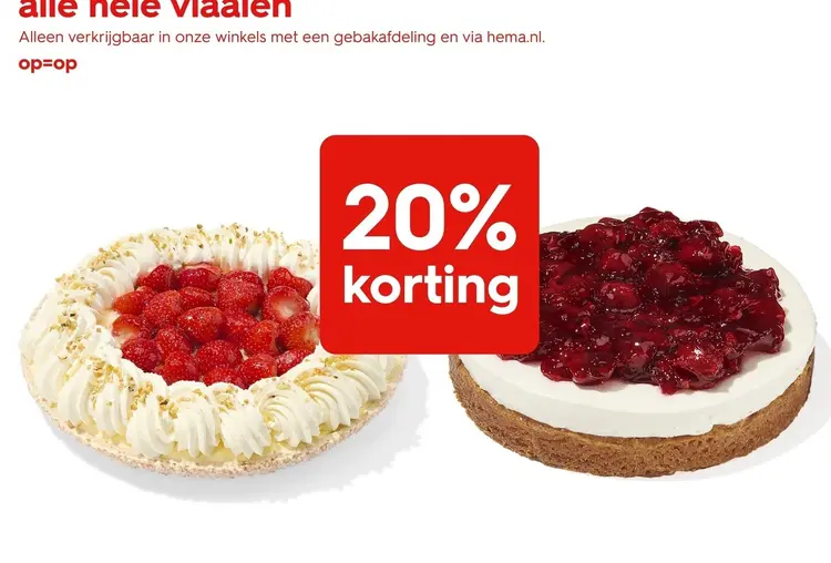 Aanbieding: hele vlaaien