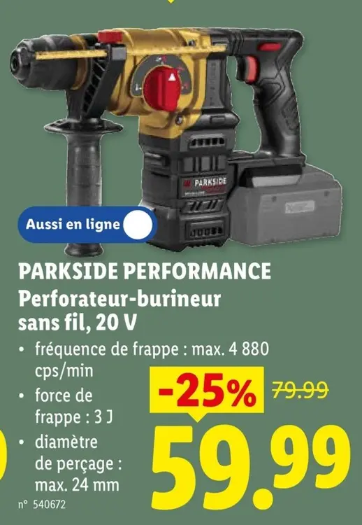 Offre: Perforateur-burineur sans fil