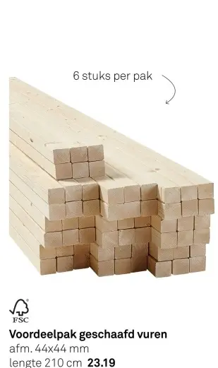 Aanbieding: Voordeelpak geschaafd vuren