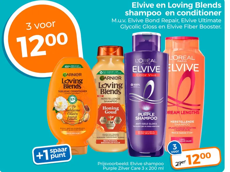 Aanbieding: Elvive en Loving Blends shampoo en conditioner