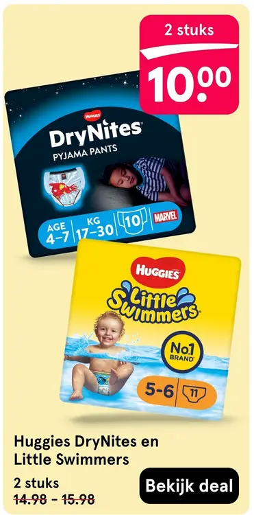 Aanbieding: DryNites en Little Swimmers