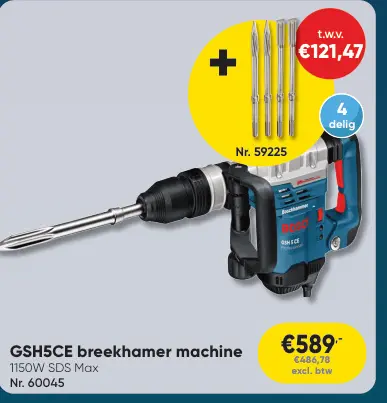 Promotie: GSH5CE breekhamer machine