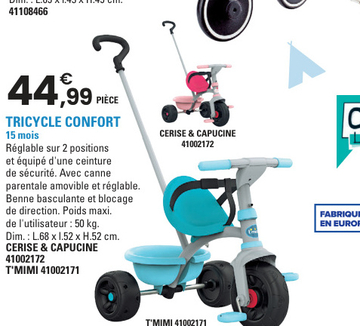 Offre: TRICYCLE CONFORT