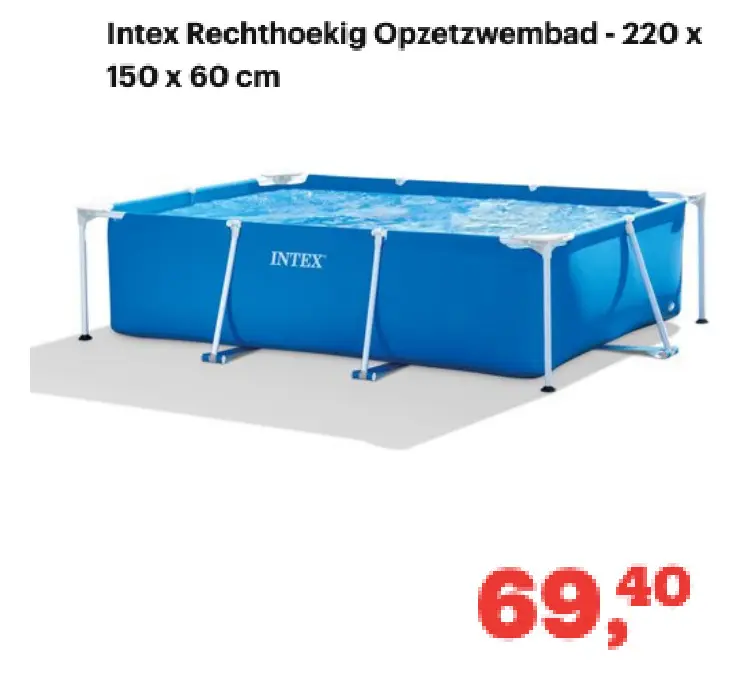 Promotie: Rechthoekig Opzetzwembad