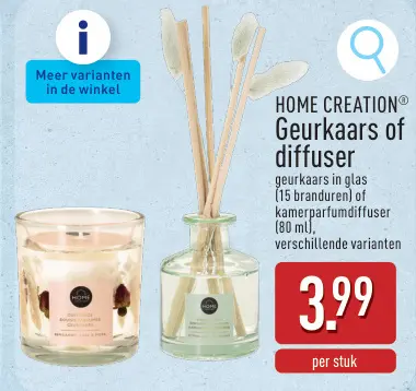 Promotie: Geurkaars of diffuser
