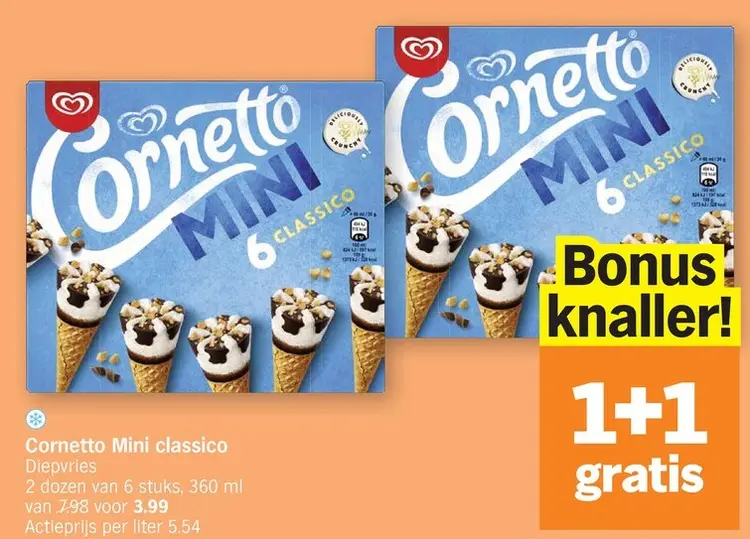 Promotie: Cornetto Mini classico