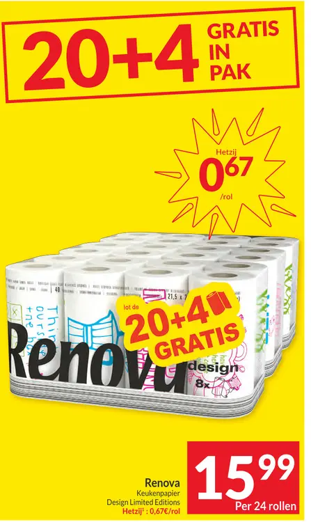 Promotie: Renova Keukenpapier