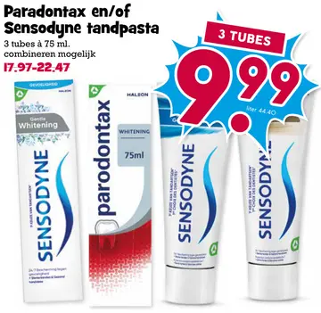 Aanbieding: Paradontax en/of Sensodyne tandpasta