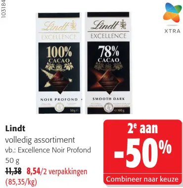 Promotie: Volledig assortiment chocolade