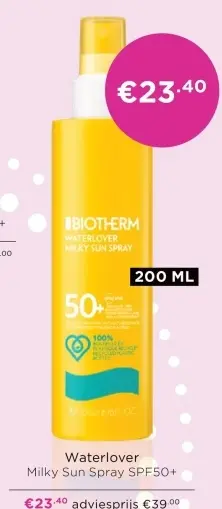 Aanbieding: Waterlover Milky Sun Spray SPF50+