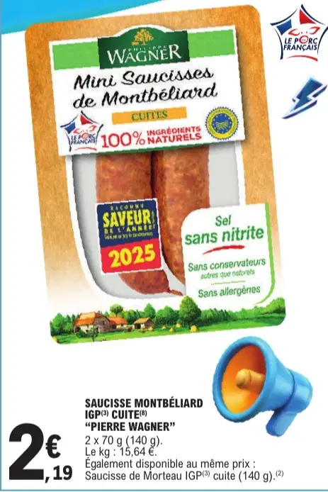Promotie: Mini Saucisses de Montbéliard