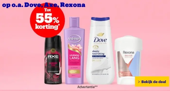 Aanbieding: Dove, Axe, Rexona