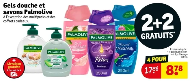 Offre: Gels douche et savons
