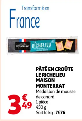 Offre: Pâté en croûte LE RICHELIEU