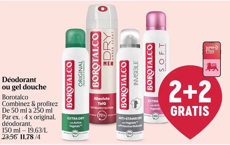 Offre: Déodorant ou gel douche