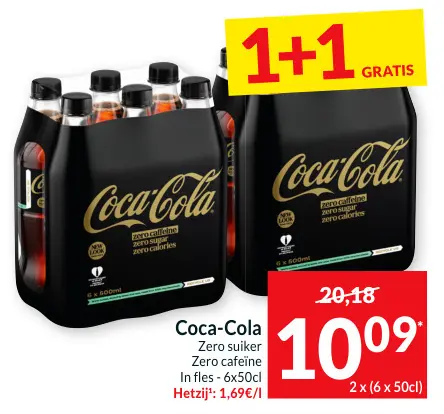 Promotie: Coca-Cola Zero suiker Zero cafeïne