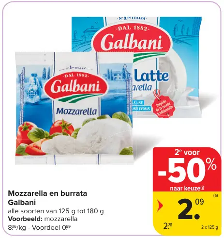 Promotie: Mozzarella en burrata
