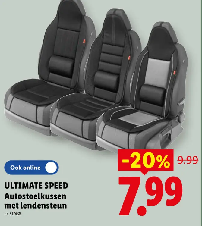 Promotie: Autostoelkussen met lendensteun