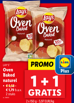 Aanbieding: Lay's Oven Baked naturel