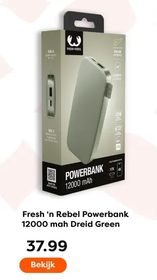 Aanbieding: Fresh 'n Rebel Powerbank