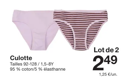 Offre: Culotte