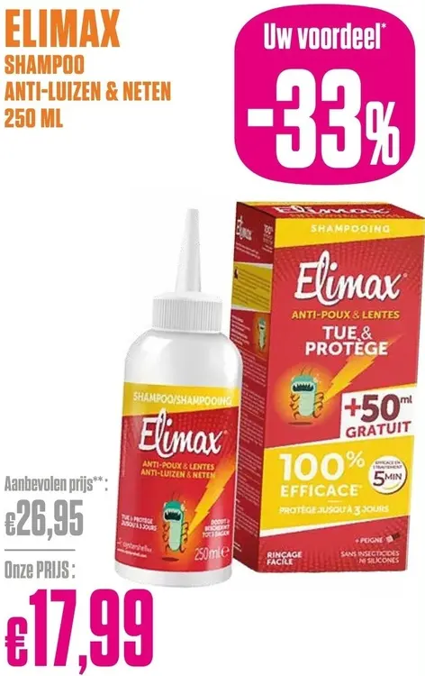 Promotie: Elimax Shampoo Anti-Luizen & Neten