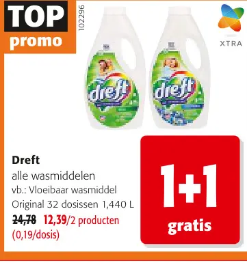 Promotie: alle wasmiddelen