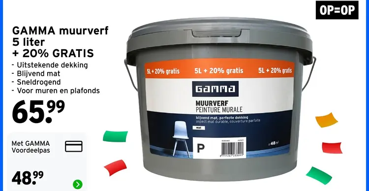 Aanbieding: GAMMA muurverf