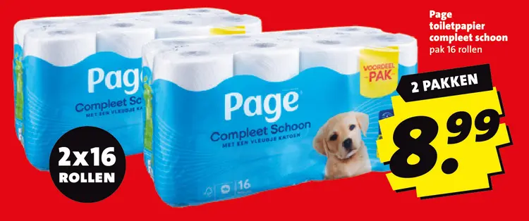 Aanbieding: toiletpapier compleet schoon